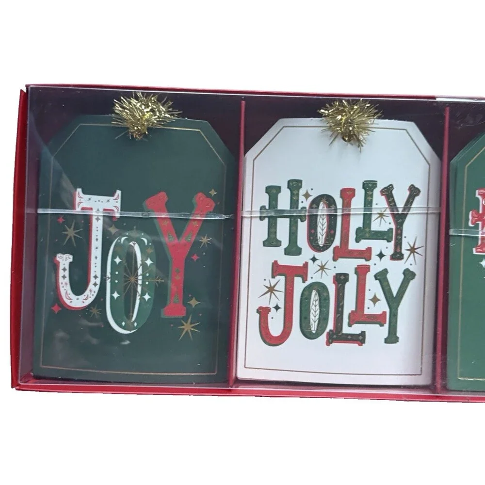Lady Jayne Die Cut Christmas Gift Tags 4 Designs 16 CT 3.25x4